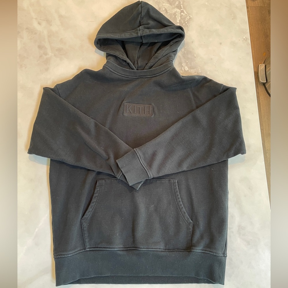 Kith Classic Logo Williams II Hoodie (FW18) Black Size Medium Moderately Worn